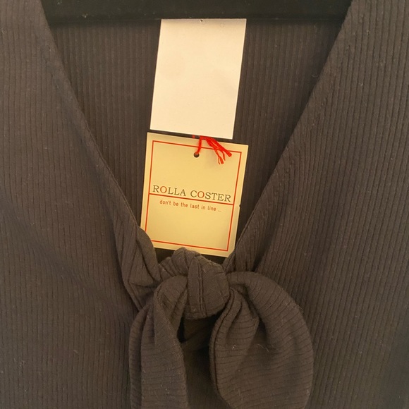 Rolla Coster Black Maxi Dress with Tie Accent - Picture 2 of 4